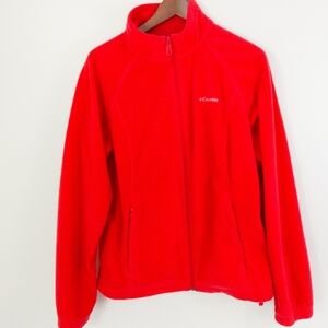 Columbia Full Zip Fleece Red Size XL